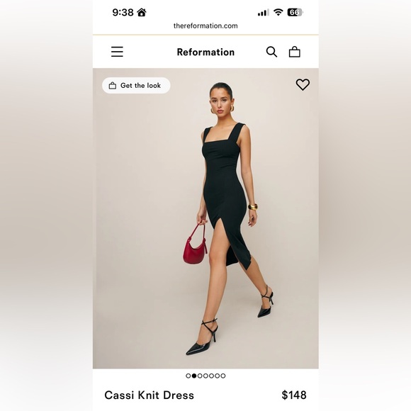 Reformation Cassi Knit Dress - Black